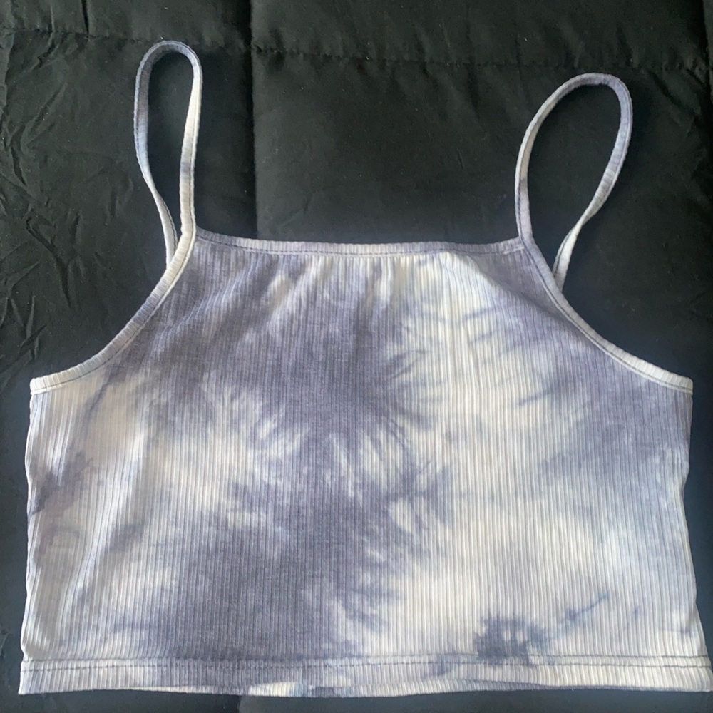 Blue Tie Dye Crop Top
